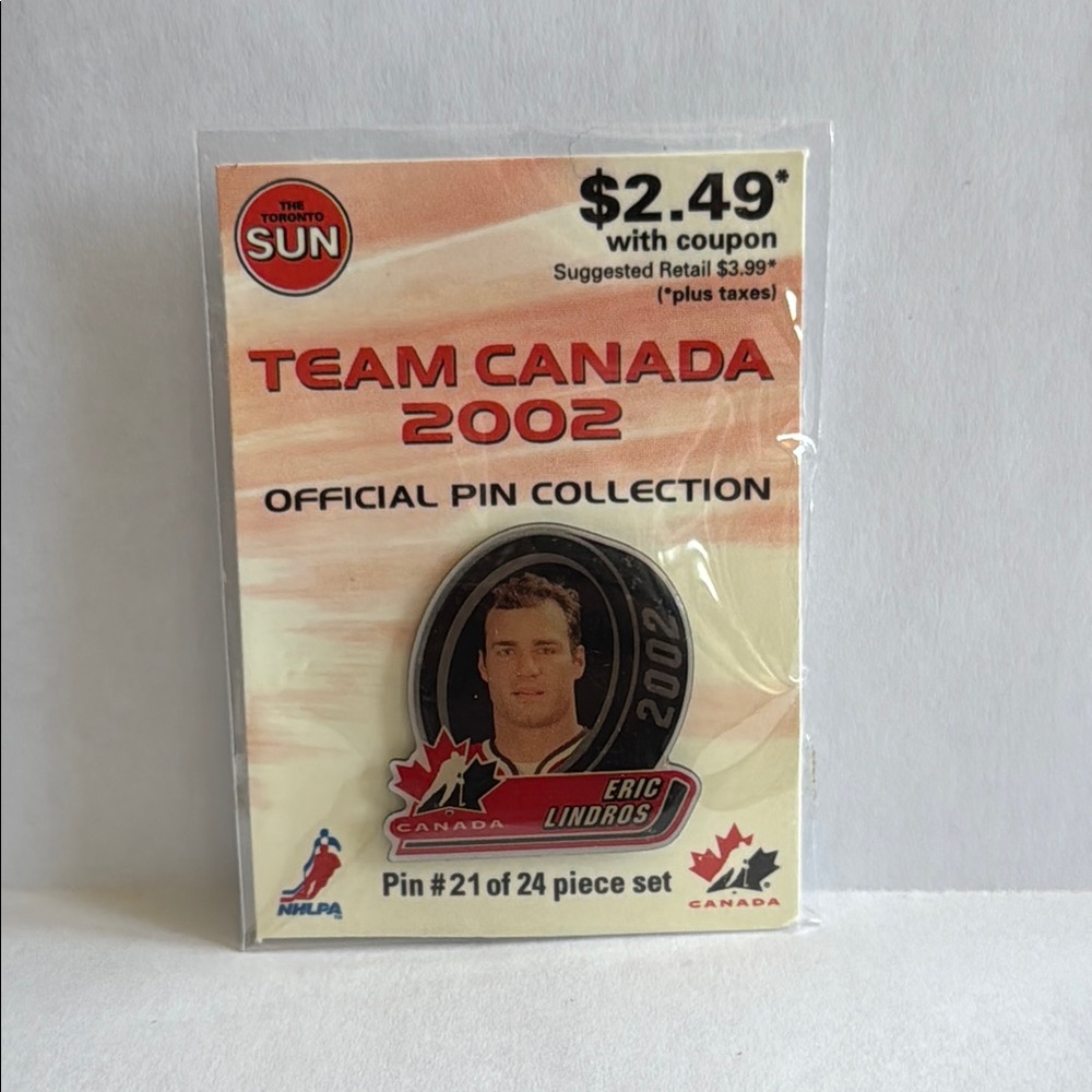Eric Lindros 2002 Team Canada Collectors Pin / Pin #21